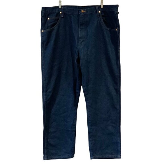 Wrangler Cowboy Cut Mens Relaxed Fit Jeans Size 40 X 30 Cotton Dark Wash Denim - Picture 2 of 8